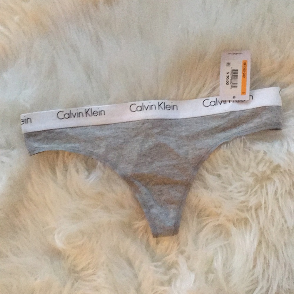 NWT!! Calvin Klein Grey Thong
